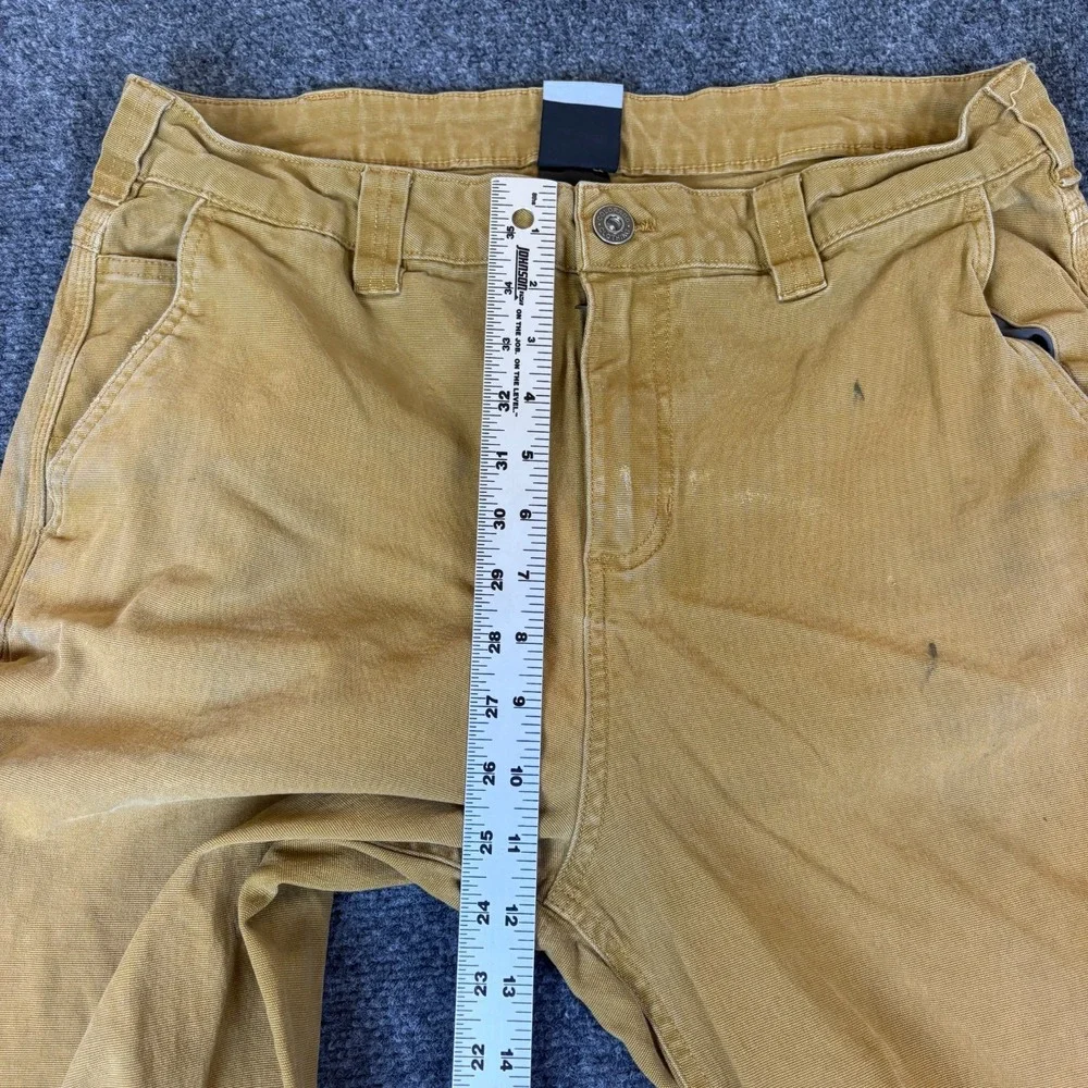 Colorado Clothing Carpenter Work Pants Men 32x30.5 Tan Canvas Cotton Relaxed Fit